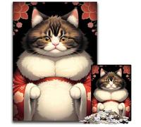 Puzzles 1000 Pieces for Adults Cute Cat Japanese StylePuzzles for Adults for Teenager Families Perfect DIY Decor BrainTeasing Challenge 1000 PCS(75x50cm)