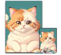 Puzzles 1000 Pieces for Adults Cute Cat Minimalism StylePuzzles for Adults for Teenager Families Perfect DIY Decor BrainTeasing Challenge 1000 PCS(38x26cm)