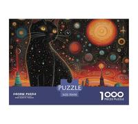 。 Puzzles 1000 Pieces for Adults - Cute Cat Puzzle for Kids Ages 8-12 And Up -Cats on Strange Planet Colourful Game Toy for Family 70x50cm/1000pcs