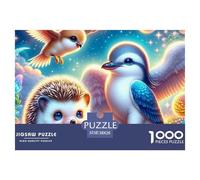 。 Puzzles 1000 Pieces for Adults - Cute Hedgehog Puzzle for Kids Ages 8-12 And Up -Cute Owl Colourful Game Toy for Family 38x26cm/1000pcs