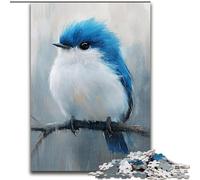 Puzzles 1000 Pieces for Adults Cute Little Blue Bird, Decompressing Intellectual Educational Toy Birthday Present, Gifts, Wall Art 26x38cm