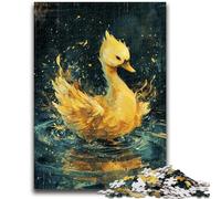 Puzzles 1000 Pieces for Adults Cute Little Yellow Swan Brain Intelligence Challenge Addictive Toys Funny Gift for Ages 14+ 50x75cm