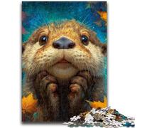 Puzzles 1000 Pieces for Adults Cute Otter Adult Puzzles,learning Educational for Is Ideal As A Gift for The Whole Family (75x50cm)