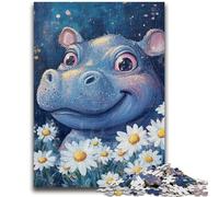 Puzzles 1000 Pieces for Adults Daisy And Hippo Puzzles for Teenagers,Fun Games Every Piece Is Unique - Challenging Family Fun Game (38x26cm)