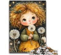 Puzzles 1000 Pieces for Adults Dandelion Girl Stress Reliever Difficult Challenge Unique Home Decor And Gifts 26x38cm