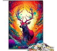 Puzzles 1000 Pieces for Adults Deer Made of Wood, Making It A Great Gift for Family Fun 50x75cm for Home Decor, Brain Training