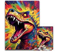 Puzzles 1000 Pieces for Adults Dinosaur Art cardboard Jigsaw Brain Teaser Game, Interactive Family Game, Suitable for Ages 14+ 26X38CM/10.23x14.96inch