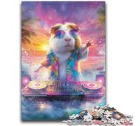 Puzzles 1000 Pieces for Adults DJ Guinea Pig Stress Reliever Difficult Challenge Unique Home Decor And Gifts 50x75cm