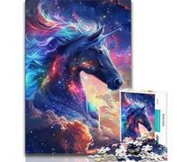 Puzzles 1000 Pieces for Adults Dreamy Purple Horse 1000 Pieces for Adults,Brain Intelligence Challenge Addictive Toys for Home Decoration (size 38x26cm)