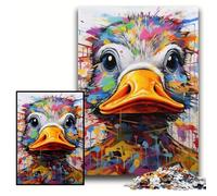 Puzzles 1000 Pieces for Adults Duck Graffiti Jigsaw Puzzles for Adults Size 50x75cm Brain Teaser, Adult Game, Family Interactive Activity