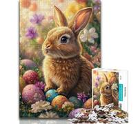 Puzzles 1000 Pieces for Adults Easter Bunny Adult Puzzles,learning Educational for Is Ideal As A Gift for The Whole Family 75x50cm