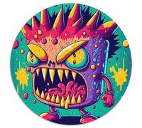 Puzzles 1000 Pieces for Adults Evil Graffiti Creature Round Puzzles for 1000 Piece Family Game Night, Home Decor & Brain Training Gift 1000pcs (67.5x67.5cm)