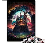 Puzzles 1000 Pieces for Adults Fantasy Castle Landscape 1000-Piece Jigsaw Puzzle for The Whole for Women, Gifts for Men (Size 26x38cm)