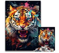 Puzzles 1000 Pieces for Adults Fantasy Colorful Tiger Difficult Puzzles for Adults for Teenager & Families, Perfect DIY Decor & BrainTeasing Challenge 1000 PCS(75x50cm)