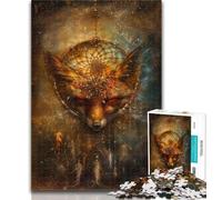 Puzzles 1000 Pieces for Adults Fantasy Fox Puzzles for Teenagers,Fun Games Every Piece Is Unique - Challenging Family Fun Game 26x38cm