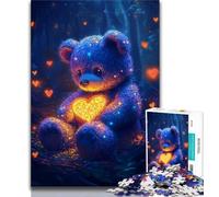 Puzzles 1000 Pieces for Adults Fantasy Teddy Bear Adult Puzzles,Staycation Kill Time with Fully Interlocking Randomly Shaped Pieces (size 75x50cm)