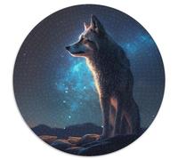 Puzzles 1000 Pieces for Adults Fantasy Wolf Puzzles for Adults Family Interactive Game, Craft Gift with Colorful Artwork 67.5x67.5cm