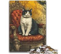 Puzzles 1000 Pieces for Adults Farm Cat Puzzles for Teenagers,Stress Reliever Staycation Kill Time Enhance Love between Couples (38x26cm)