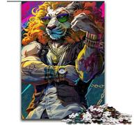 Puzzles 1000 Pieces for Adults Fashion Lions Jigsaw Perfect for Family Fun on Christmas, Thanksgiving, Birthdays & Easter (size : 26x38cm)