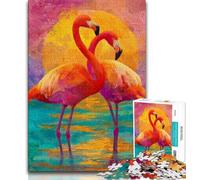 Puzzles 1000 Pieces for Adults Flamingo Teenager Jigsaw,Educational Games Home Decoration Birthday Present, Gifts, Wall Art (size 38x26cm)