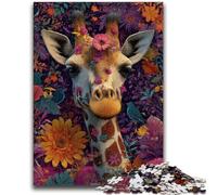 Puzzles 1000 Pieces for Adults Flower Giraffe 1000 Piece Puzzle,Learning Educational Toys Family Games Gifts for Friends And Family (38x26cm)