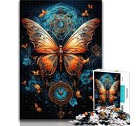 Puzzles 1000 Pieces for Adults Flying Butterfly Puzzles for Teenagers,Fun Games Every Piece Is Unique - Challenging Family Fun Game 26x38cm