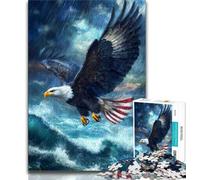 Puzzles 1000 Pieces for Adults Flying Eagle,Help The Brain Exercise Addictive Toys to Cultivate Patience Artists Collection,Fine Art (75x50cm)