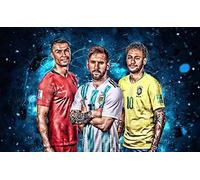 Puzzles 1000 Pieces for Adults Football FC Messi Educational Intellectual Decompression Toy Fun Family Game for Children Adults Challenging Puzzles Gift 52x38CM