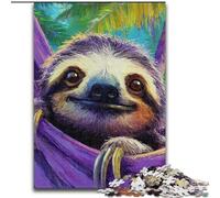 Puzzles 1000 Pieces for Adults Forest Sloth, Elephant Toy Intellectual Game Birthday Present, Gifts, Wall Art for Ages 14+ (Size 50x75cm)