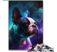 Puzzles 1000 Pieces for Adults French Bulldog Nebula Wooden Jigsaw size 50x75cm Perfect for Christmas, Halloween, Easter, New Year