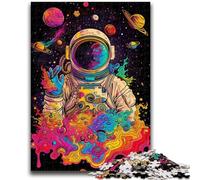 Puzzles 1000 Pieces for Adults Galactic Astronaut Educational Family Game with Fully Interlocking Randomly Shaped Pieces 26x38cm
