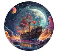 Puzzles 1000 Pieces for Adults Galaxy Pirate Ship Puzzles for Adults Family Interactive Game, Craft Gift with Colorful Artwork (67.5x67.5cm)