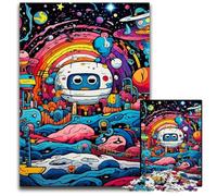 Puzzles 1000 Pieces for Adults Galaxy Planet Wooden Jigsaw Brain Teaser Game, Interactive Family Game, Suitable for Ages 14+ 50x75CM/19.68x29.52inch