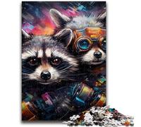 Puzzles 1000 Pieces for Adults Galaxy Raccoon Puzzles for Teenagers,Relax Games Is Ideal As A Gift for The Whole Family (75x50cm)