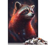 Puzzles 1000 Pieces for Adults Galaxy Red RaccoonJigsaw Puzzles Family Intellectual Art Puzzles Game Toy Gift for 1000pcs (75x50cm)