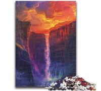 Puzzles 1000 Pieces for Adults Galaxy Waterfall Landscape Jigsaw,Challenging Game Toys Wall Decoration Unique Birthday And Xmas Gifts (26x38cm)