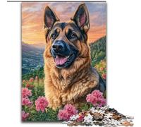 Puzzles 1000 Pieces for Adults German Shepherd, Decompressing Intellectual Educational Toy Birthday Present, Gifts, Wall Art 50x75cm