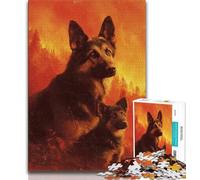 Puzzles 1000 Pieces for Adults German Shepherd Teenager Jigsaw,Educational Games Home Decoration Birthday Present, Gifts, Wall Art (size 38x26cm)