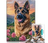 Puzzles 1000 Pieces for Adults German Shepherd Teenager Jigsaw,Educational Games Home Decoration Birthday Present, Gifts, Wall Art (size 38x26cm)