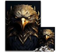 Puzzles 1000 Pieces for Adults Golden Eagle Bird HeadPuzzles for Adults for Teenager Families Perfect DIY Decor BrainTeasing Challenge 1000 PCS(38x26cm)