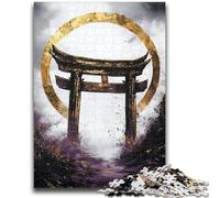 Puzzles 1000 Pieces for Adults Golden Torii Gate 1000 Pieces for Adults,Learning Educational Toys Family Games Unique Birthday And Gifts (38x26cm)
