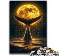 Puzzles 1000 Pieces for Adults Golden Whale Tail Puzzles for Teenagers,Relax Games Is Ideal As A Gift for The Whole Family (75x50cm)