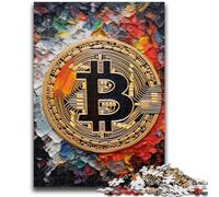 Puzzles 1000 Pieces for Adults Graffiti Bitcoin Help The Brain Exercise Addictive Toys to Cultivate Patience Artists Collection, Fine Art 26x38cm