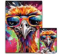 Puzzles 1000 Pieces for Adults Graffiti Painting Pug Wooden Jigsaw Puzzles Family Interactive Game, Craft Gift with Colorful Artwork 50x75CM/19.68x29.52inch