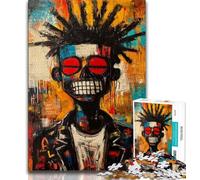 Puzzles 1000 Pieces for Adults Graffiti Robot, Great Gift,Every Piece Is Unique - Challenging Family Fun Game Suitable for And 14 38x26cm