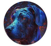 Puzzles 1000 Pieces for Adults Great Dane Dog Round Puzzles for 1000 Piece Family Game Night, Home Decor & Brain Training Gift 1000pcs (67.5x67.5cm)