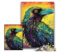Puzzles 1000 Pieces for Adults Green Crow Impossible Jigsaw Puzzles for Adults 26x38 cm for Teenagers, Couples, And Friends for Birthdays, Christmas