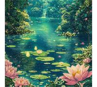 Puzzles 1000 Pieces for Adults Green Lotus Pond, Hard Impossible Jigsaws 1000 pieces for adults, Educational Game Challenge Toy Colorful DIY puzzles for Home