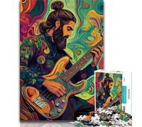 Puzzles 1000 Pieces for Adults Guitar Playing Adult Jigsaw,Challenging Game Gifts for Is Ideal As A Gift for The Whole Family (size 75x50cm)