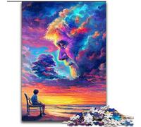 Puzzles 1000 Pieces for Adults Human Face Color Cloud, Decompressing Intellectual Educational Toy Birthday Present, Gifts (Size 50x75cm)